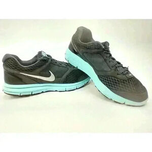 Nike Womens Lunarfly 2 Running Shoes black blue 429850 Low Top Lace Up Mesh 8.5